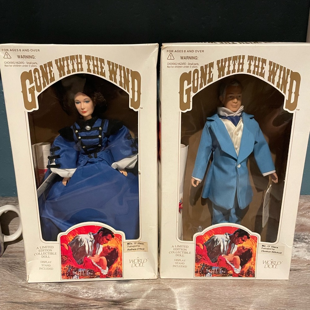 Gone With The Wind Dolls Limited Edition Mr And Mrs Hara Box Dinted VTG